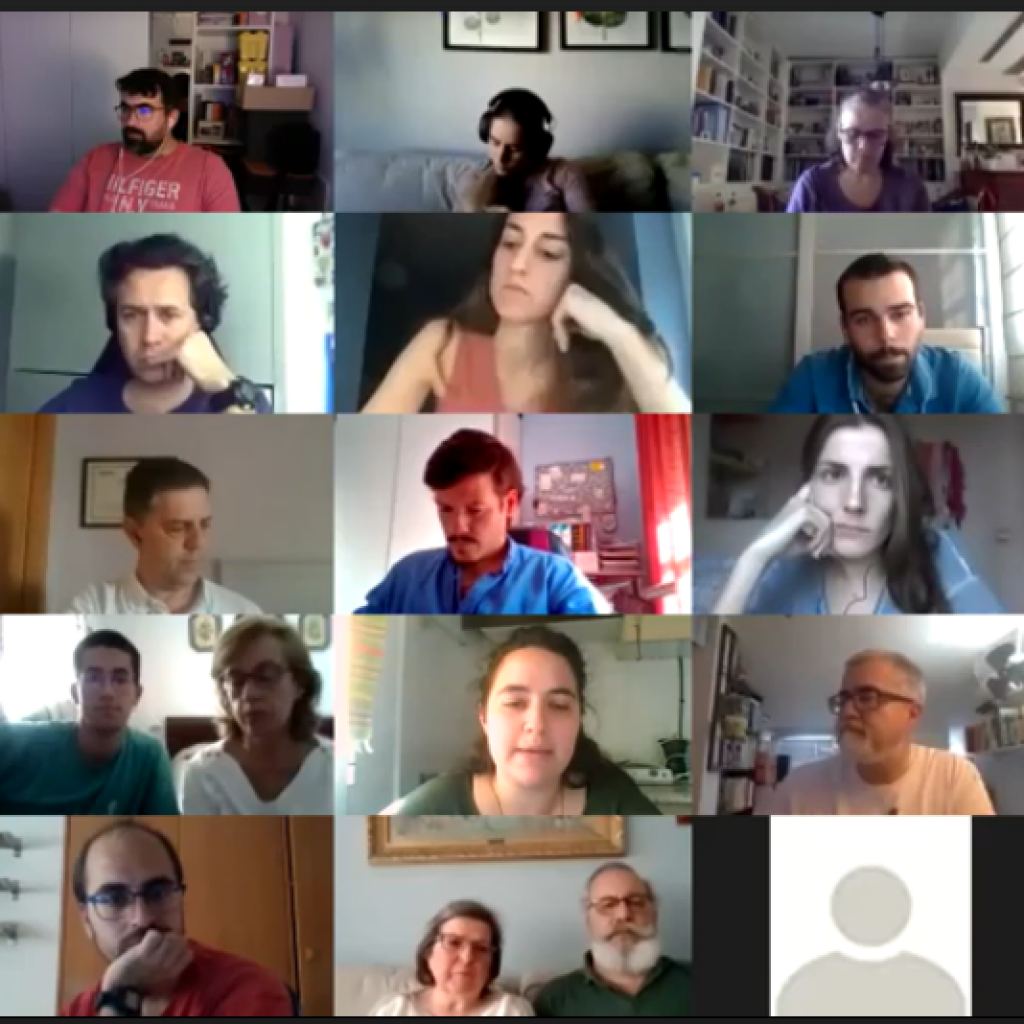 Todas las comunidades de Sevilla se unen en videollamada